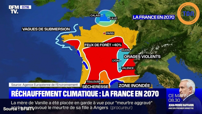 Sécheresse, inondations, feux de fôrets : Découvrez la France de 2070