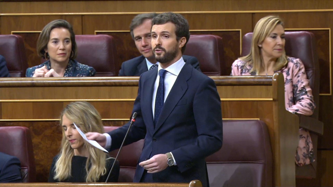 Casado a Sánchez: "Cumpla la ley que no es mucho pedir en democracia"