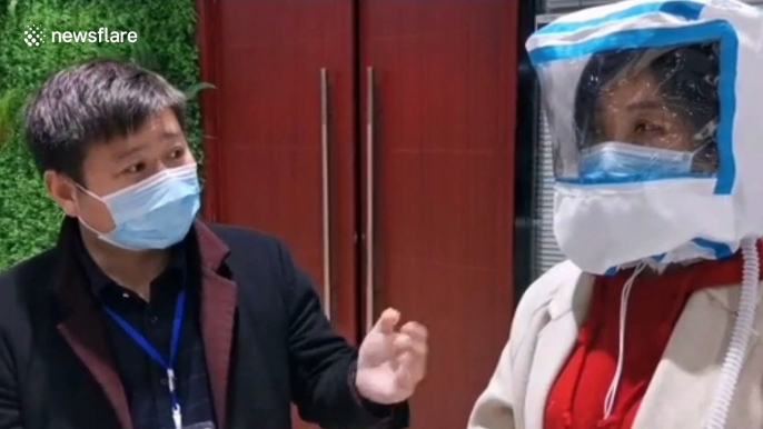 Chinese company develops protective hood for medical staff fighting coronavirus