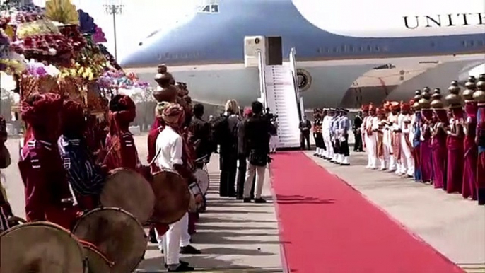 PM Modi welcomes US President Trump in Ahmedabad