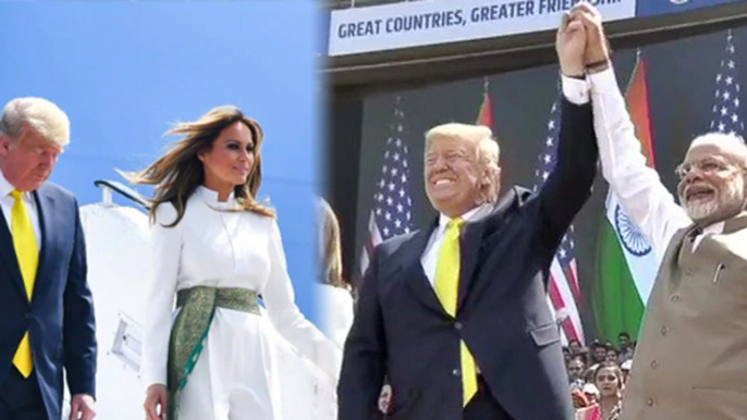 Donald Trump India Visit : Melania Trump Dresses Herself In White Jumpsuit With Donald Trump