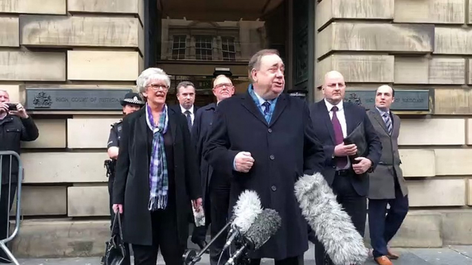 Watch former First Minister Alex Salmond give full statement on court steps after not guilty verdict