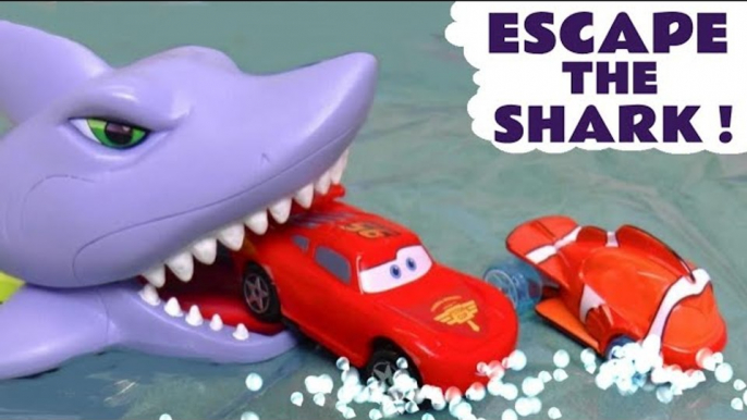 Hot Wheels Shark Escape Racing Challenge with Marvel Avengers Superheroes and Disney Cars McQueen with Funlings in this Family Friendly Full Episode English Toy Story for Kids from a Family Channel