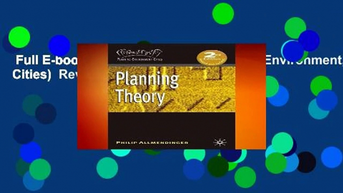 Full E-book  Planning Theory (Planning, Environment, Cities)  Review