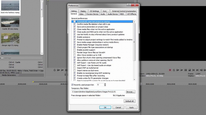 Vegas Pro 15 The Trimmer Window and 3 Point Edits