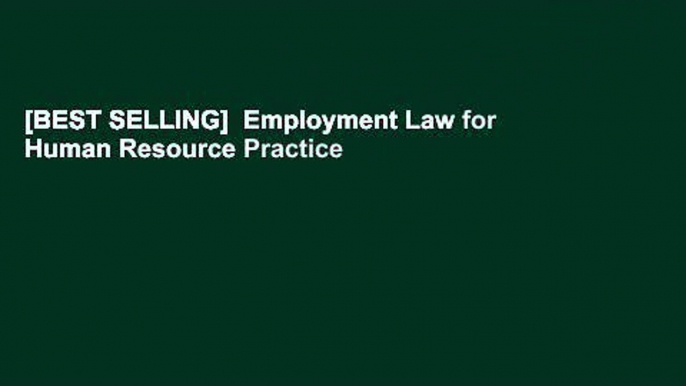 [BEST SELLING]  Employment Law for Human Resource Practice