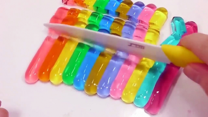 Kids Learn How To Make All Colors Pudding Jelly Soft Stick DIY Learn Colors Slime Foam Clay Glitter Ice Cream Toys For Kids