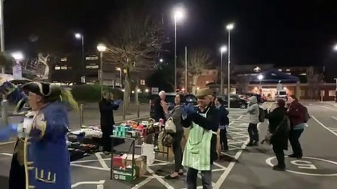 Clap for the NHS outside Worthing Hospital