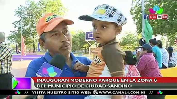 Inauguran moderno parque en la zona 6 del municipio de Ciudad Sandino