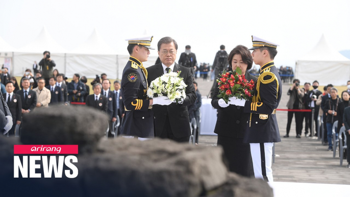 President Moon vows support for proposed legislation on April 3 Jeju incident