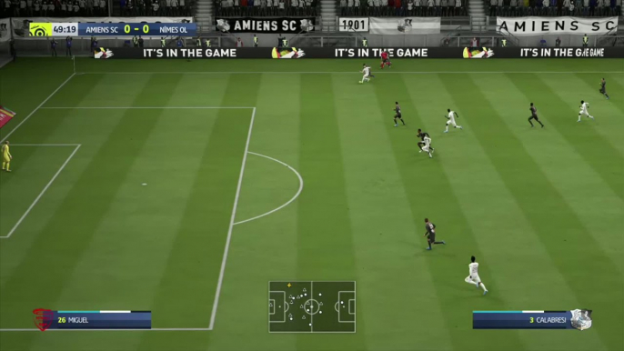 Amiens SC - Nîmes Olympique sur FIFA 20 : résumé et buts (L1 - 33e journée)