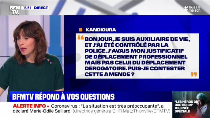 J'ai pris une amende alors que j'avais mon justificatif de déplacement professionnel, mais pas celui du déplacement dérogatoire. Puis-je contester? BFMTV répond à vos questions