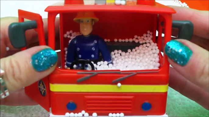 Fireman Sam invierno nieve sorpresa huevo juguete apertura juguete coche revisión para niños