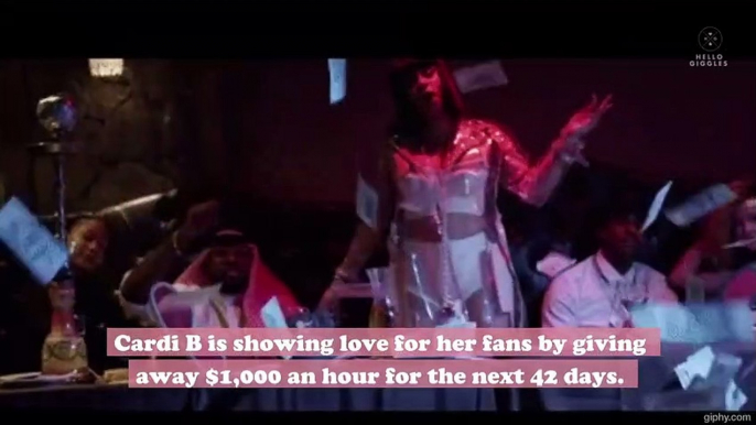 Cardi B is giving away $1,000 an hour to fans in need amid coronavirus