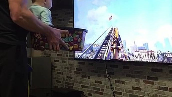 Dad Entertains his Child