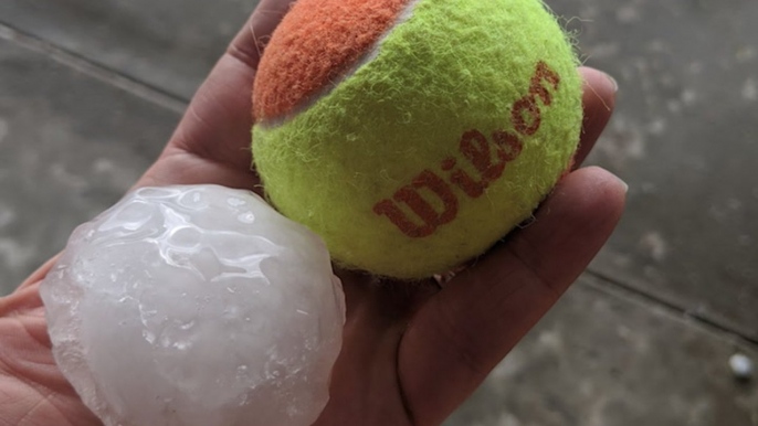 Tennis ball-sized hail found all over Oklahoma town