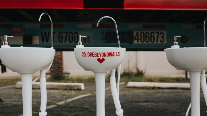 Portable Sinks Are Available For People Living On The Street