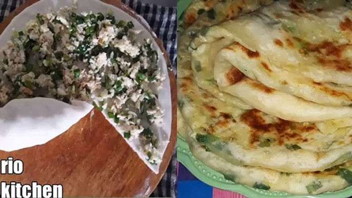 Stuffed chicken cheese paratha