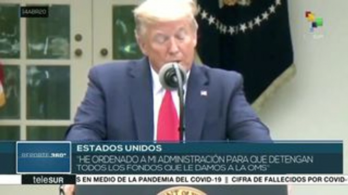 Anuncia pdte. Donald Trump que suspende aportaciones a la OMS