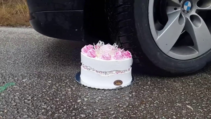 Crushing Crunchy _ Soft Things by Car! EXPERIMENT CAR VS CAKE