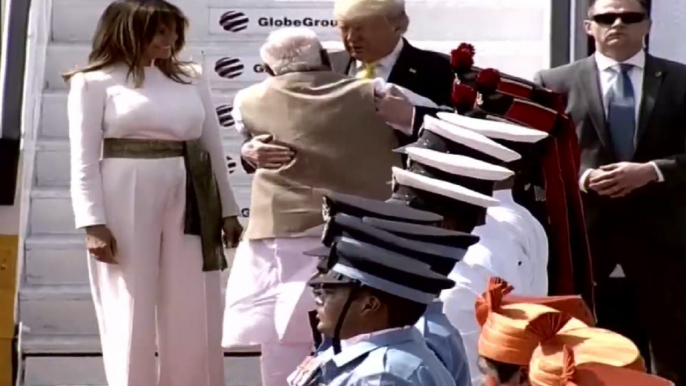 PM Modi Welcomes US President Donald Trump With A Warm Hug