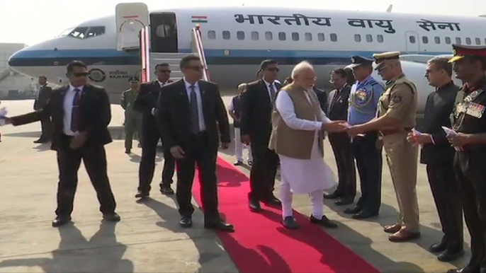 Namaste Trump: Prime Minister Narendra Modi Arrives In Ahmedabad