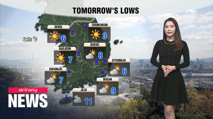 [Weather] Cold winds expected nationwide, chilly daytime temps forecasted in Seoul