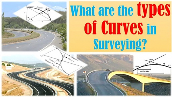 What are the types of curves in surveying