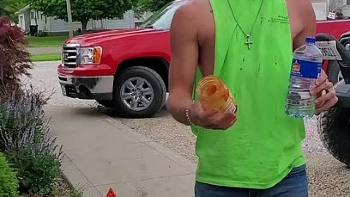 Daring Dude Chugs Whole Bottle of Hot Sauce