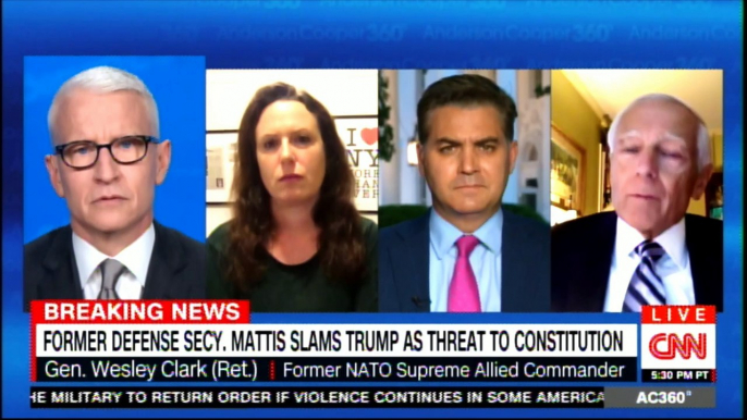 Panel discussing Former Defense Secy. Mattis slams Trump as threat to constitution. #MaggieHaberman #Breaking #News #DonaldTrump #AndersonCooper