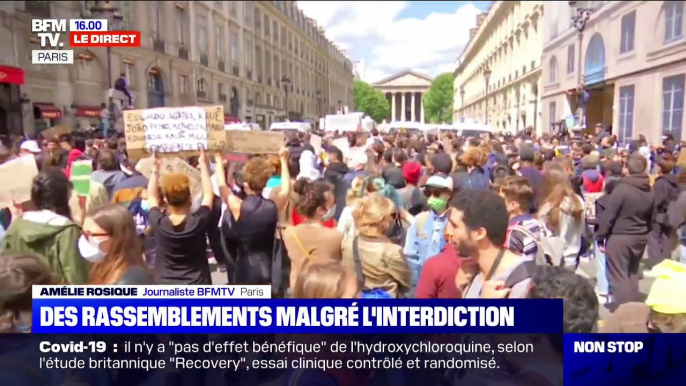 Mort de George Floyd: plusieurs centaines de manifestants rassemblés à proximité de l'ambassade des États-Unis à Paris