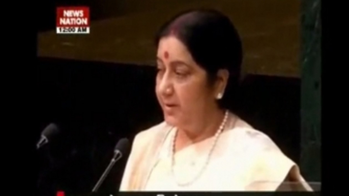 Sushma Swaraj takes on Pakistan at UNGA