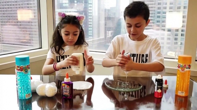 Making Slime in our Hotel Room! kids fun video