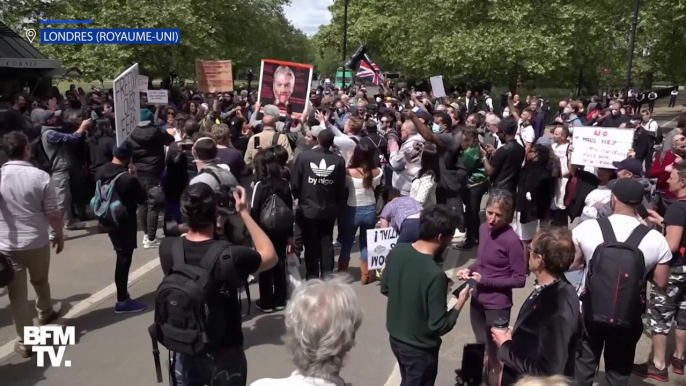 Des manifestants anti-confinement arrêtés à Londres