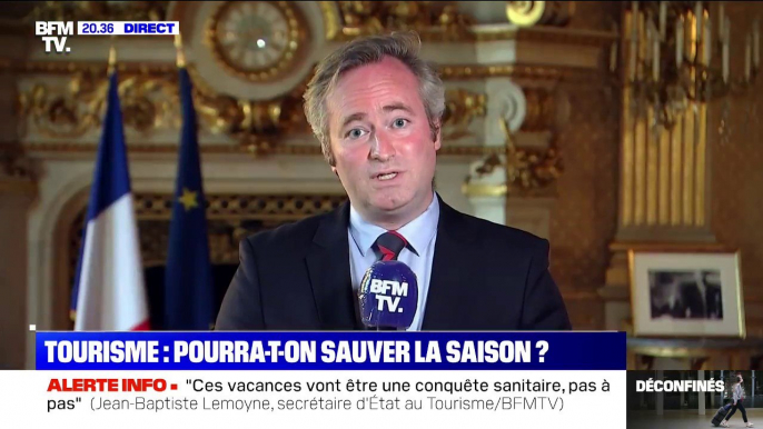 Vacances: "Il faudra bannir l'entassement, éviter les brassage de population", déclare Jean-Baptise Lemoyne (ministère de l'Europe et des Affaires étrangères)