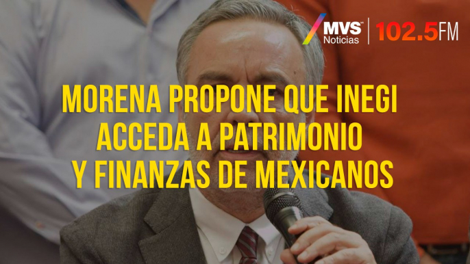 Morena propone que INEGI acceda a patrimonio y finanzas de mexicanos