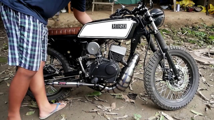 Kawasaki HD3 2stroke Scrambler Build Part 10