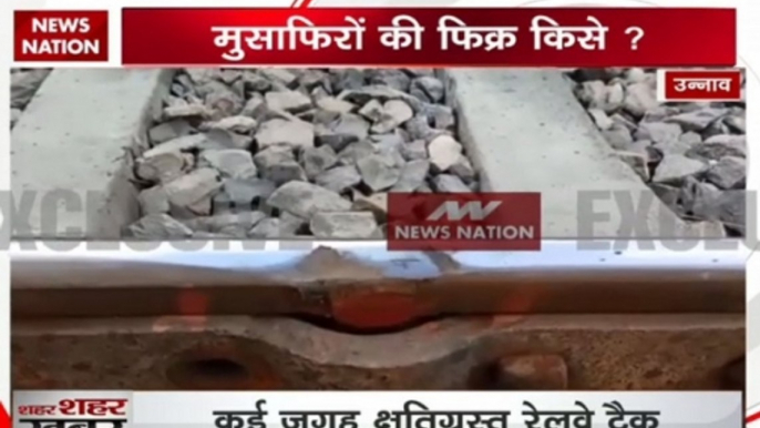 Unnao: Railway tracks still damaged, several pandrol clips also missing