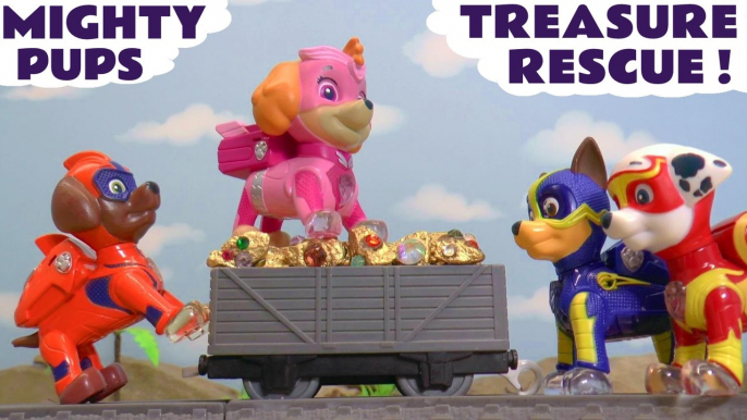 Paw Patrol Mighty Pups with Tom Moss Prank in Treasure Rescue with Thomas and Friends and Funny Funlings in this Full Episode English toy story for kids