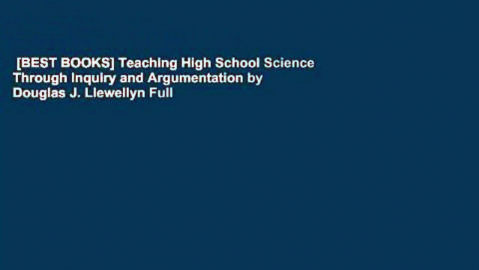 [BEST BOOKS] Teaching High School Science Through Inquiry and Argumentation