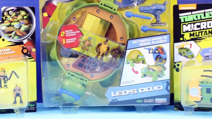 Teenage Mutant Ninja Turtles TMNT Micro Mutants With Mikey Donnie Raph And Leo's Dojo Toy Video