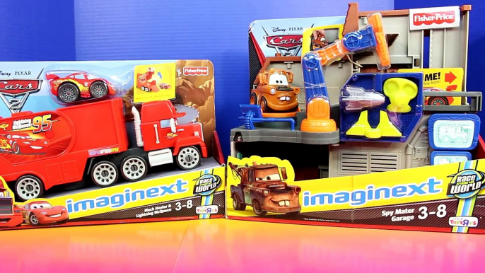 Disney Pixar Cars Imaginext Lightning McQueen Red Hauler Mater Garage Just4fun290 toys