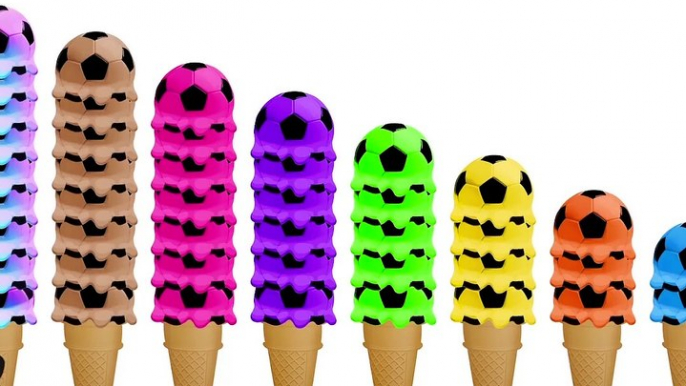 Baby Om Nom LOVES ICE CREAMS- Learn Colors for Babies with Yummy Soccer Ice Cream Scoops by Om Nom-