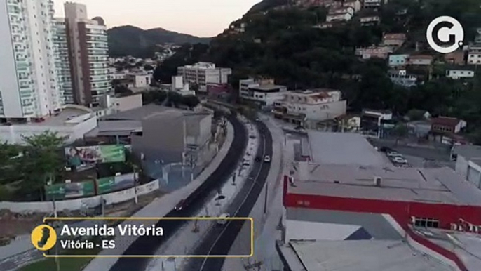 Imagens aéreas obras Avenida Vitória