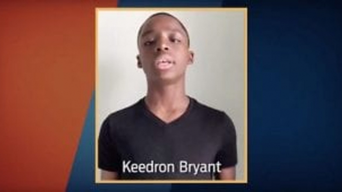 Keedron Bryant, 12, performs national anthem before Atlanta race