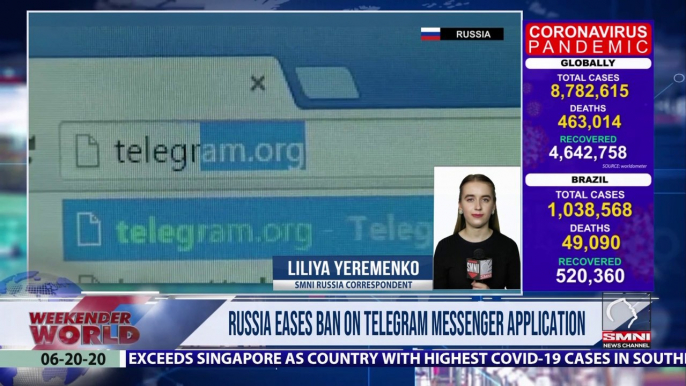 Russia eases ban on telegram messenger application