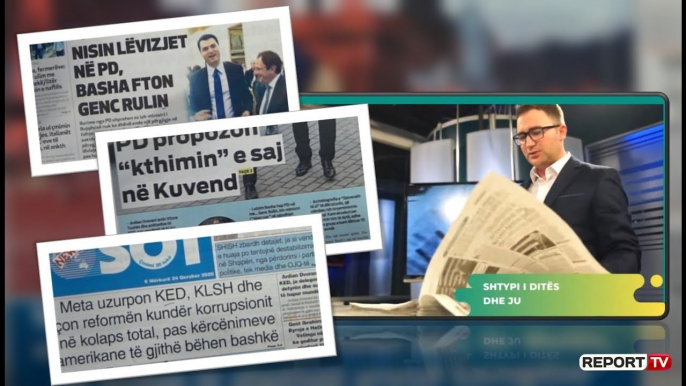 Report TV - "Shtypi i Ditës dhe Ju", ja çfarë shkruajnë gazetat për sot e mërkurë 24 qershor 2020