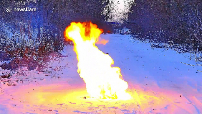 YouTuber uses masses of matches to create fiery chain reaction
