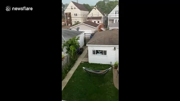 Roof blown off in Chicago by 100 mph winds during derecho storm