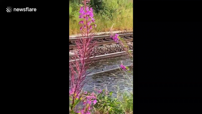 Flash flooding cancels nearly 200 train services in Scotland